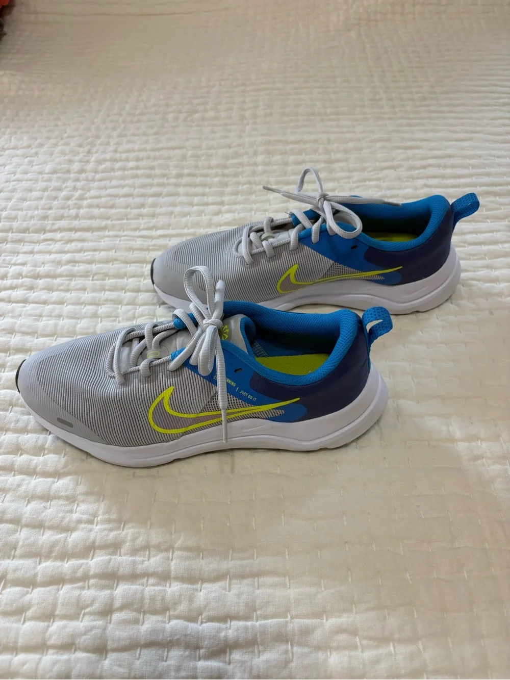 Nike Blue and Yellow Youth Athletic Sneakers